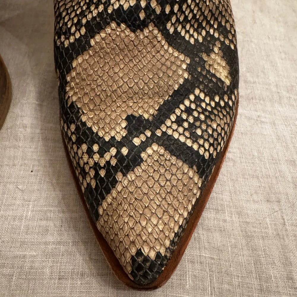 Dolce Vita Sonni Leather Booties in Snakeskin - Picture 8 of 10